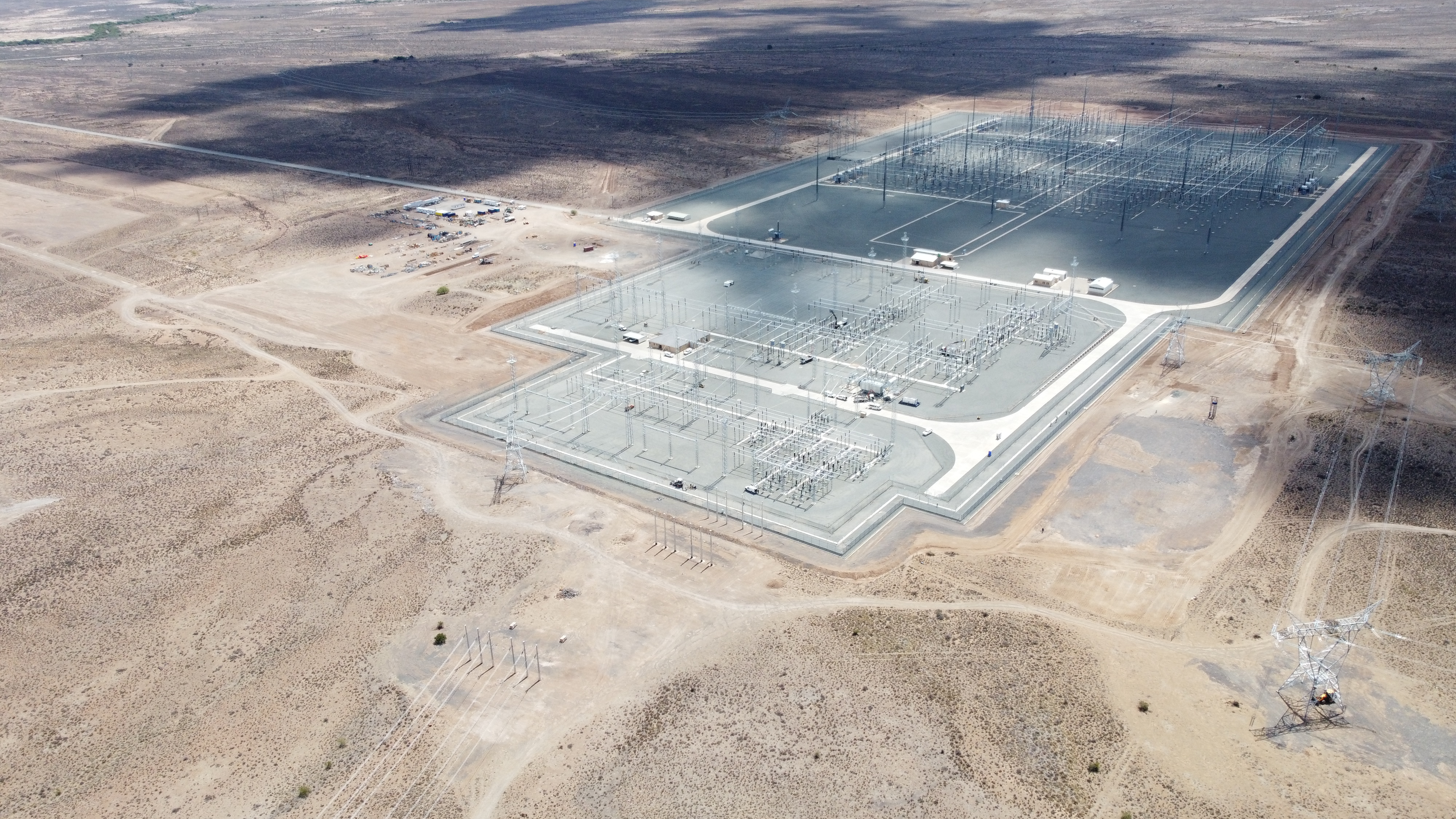 Aerial view of an Eskom Main Transmission Station